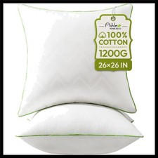 Ashler 26x26 Pillows Insert Set of 2 - Throw Pillow Inserts with 100 Cotton ...