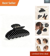 Versatile Polka Dot Hair Claw Clip - Strong Hold for Everyday  Special Styles