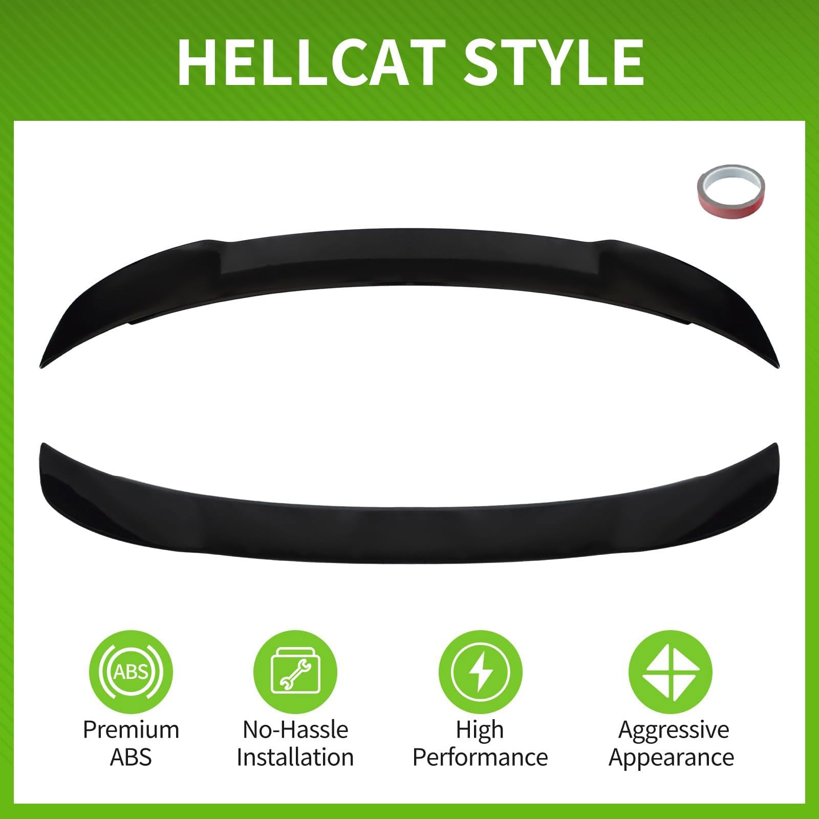 Dodge Charger Spoiler for 2015-2023 Dodge Charger RT SXT SRT SE Hellcat Style