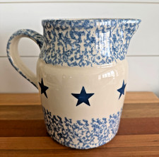 Estate Sale Lot - Spongeware Pottery, Pitchers, Glasses & Tureen — listing 4