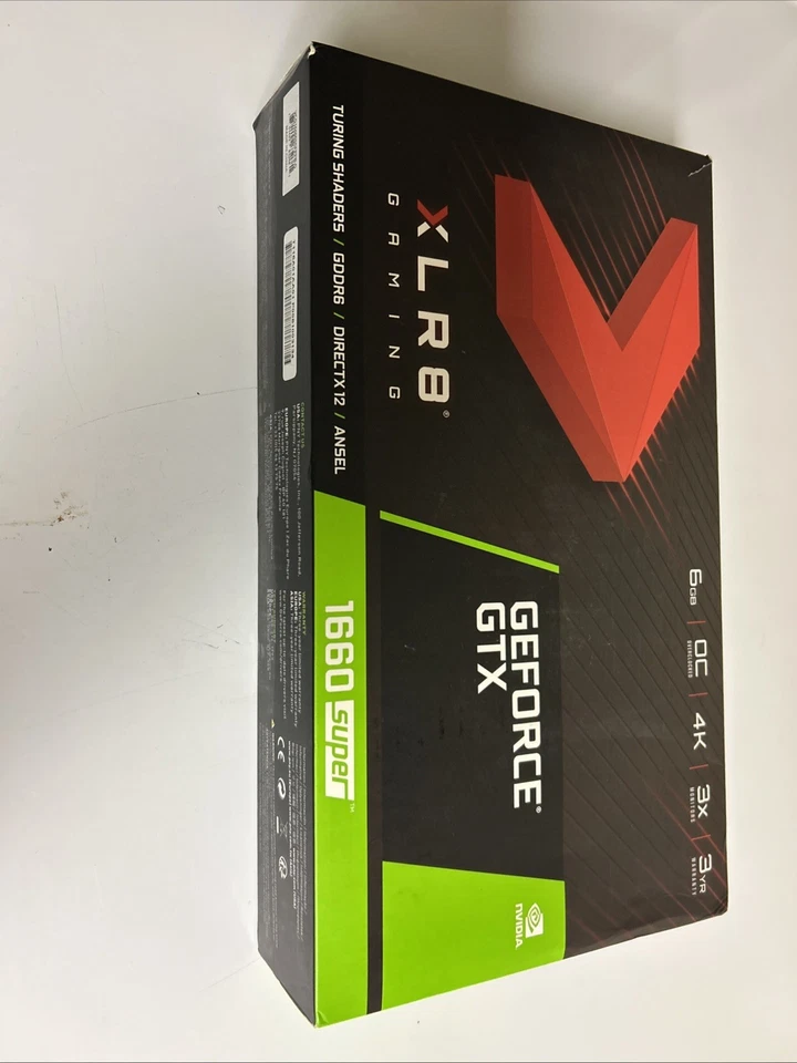 PNY NVIDIA GeForce GTX 1660 4GB GDDR6 Graphics Card (VCG16606SSFPPBO) NEW - Image 2 of 4