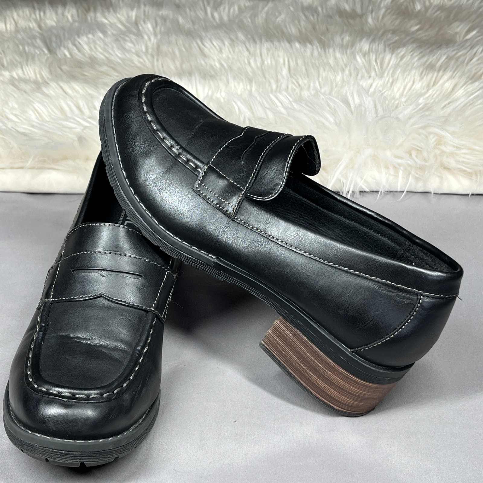 SAOLA Mocassino Eastland Holly donna taglia 9 5 M mocassino slip on suola grossa tacco a blocco Y2K