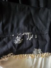 Paradiso Stretch 100% Rayon Black  Cropped Pants With Fringe Size 8 Boho  — photo 6
