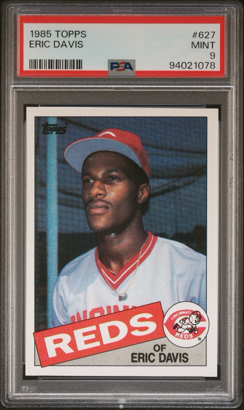 1985 Topps #627 Eric Davis RC PSA 9 MINT