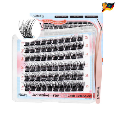 Lashview Press On Lashes 10 16mm Selbstklebend 60 Stk