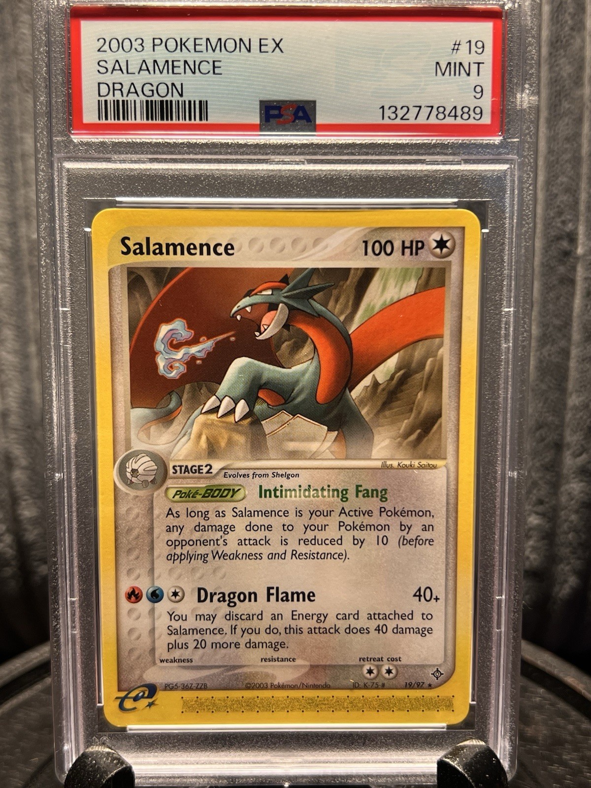2003 Salamence #19 Rare | Pokémon EX Dragon | PSA 9 Mint