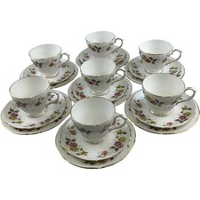 Duchess Bone China Romance Cup Saucer Side Plate Set Floral Pattern 21 Piece