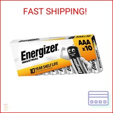 Energizer Industrial Alkaline AAA Battery LR03 1.5V - Pack of 10