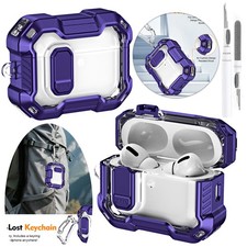 Rugged Case For Airpods Pro 3 2025 Full-Body Shockproof Earbuds Cover Keychain