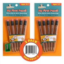 My First Pencil, Easy-to-Hold Jumbo Pencils for Preschoolers, Kindergarteners...