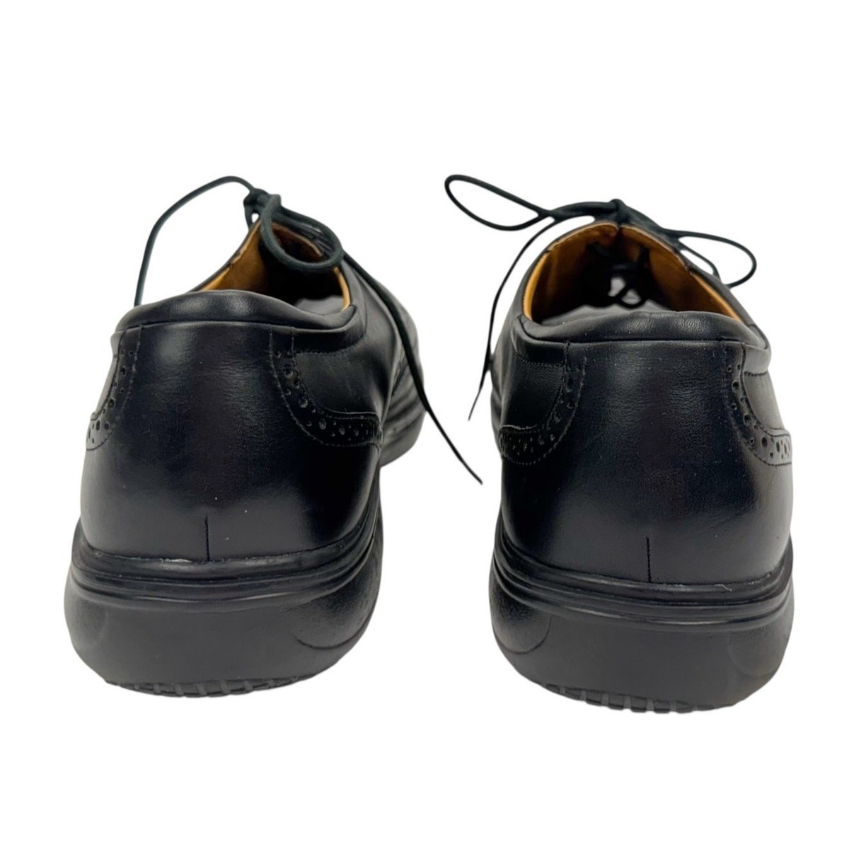 Dr. Comfort Wing Black Leather Oxford Lace Up Dress Shoes Sz 12W Comfort Classic Dr. Comfort Oxford Leather Upper Dress Shoes for Men for  main image 4
