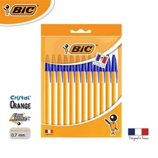 12 x Bic Ballpoint Pen Easy Glide Ink Blue 0.7 mm. 12 Pcs/Pack Ball Point Pens