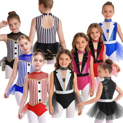 Mädchen Ballettkleid Glitzer Tanzkleid Balletttrikot Leotard Ballett Tutu Kleid 