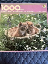 Vintage Kitten  s in a Basket. Jigsaw puzzle 1000 pieces. Only worked once.