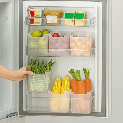 Refrigerator Organizer Box, Fridge Side Door Storage Containers Plastic Trans... - Picture 4 of 6