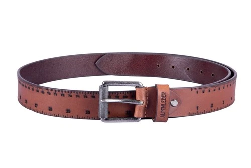 Alpine Leather Leather Belt INCH RULE - Buffalo Leather - 85, 100, 110, 120 cm - 4 cm Wide