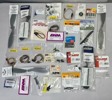 28 PACKS RC Airplane Misc. engine Parts, switches, tubing, Wire, Fitting, NEW