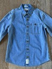 Abercrombie Boys Blue Denim 100% Cotton Button Down Shirt Size L EUC — photo 2