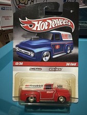 Hot Wheels 2010 Slick Rides 1334 56 Ford Red - Bf Goodrich - Real Riders Hot Wheels 2010 Slick Rides 1334 56 Ford Red - Bf Goodrich - Real Riders