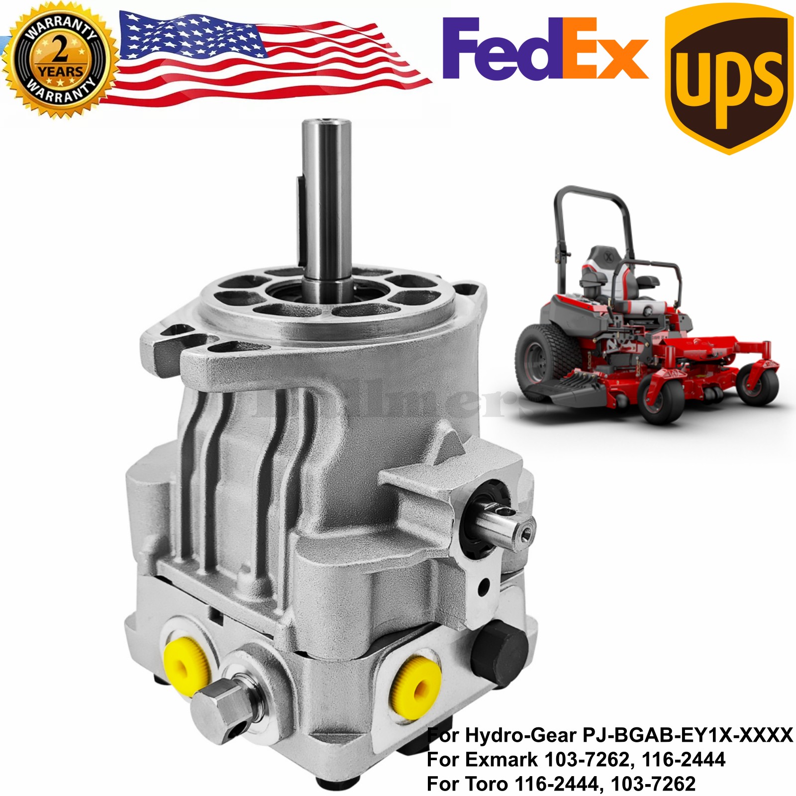 HYDRO GEAR HYDRAULIC PUMP PK-BGAB-EY1X-XXXX FOR EXMARK TORO LAWN MOWER 103-7262