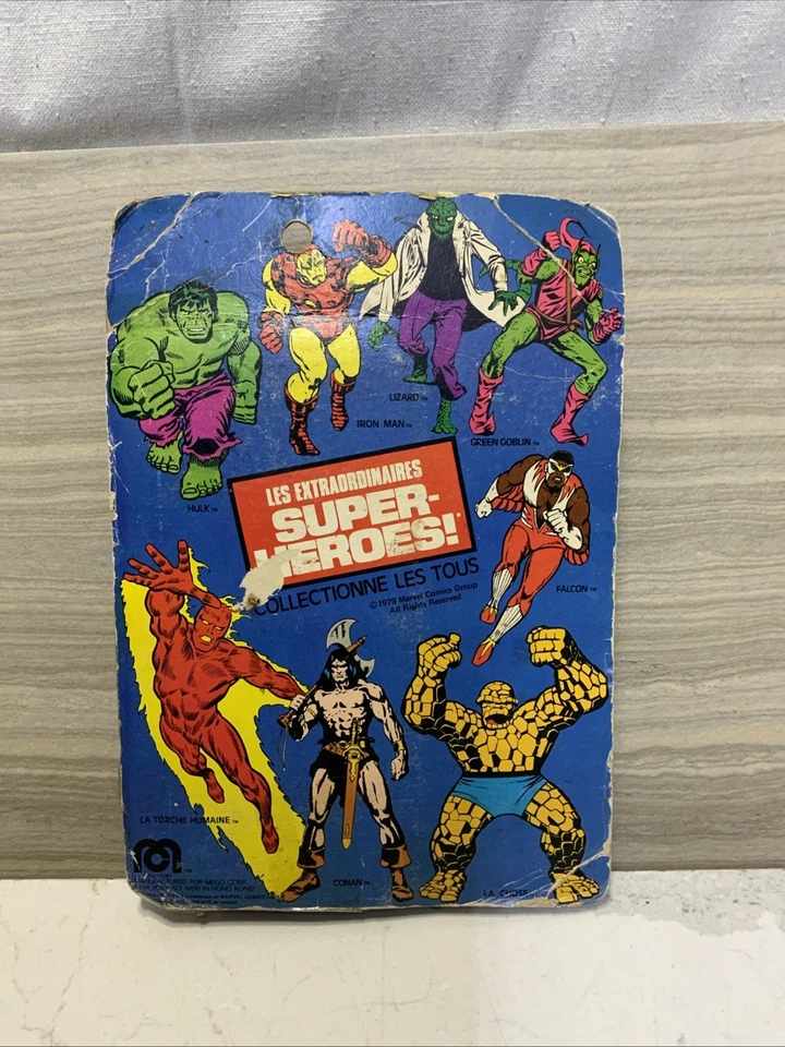 Tarjeta francesa vintage 1979 Mego Marvel Fantastic Four: Human Torch Foto 2 de 4