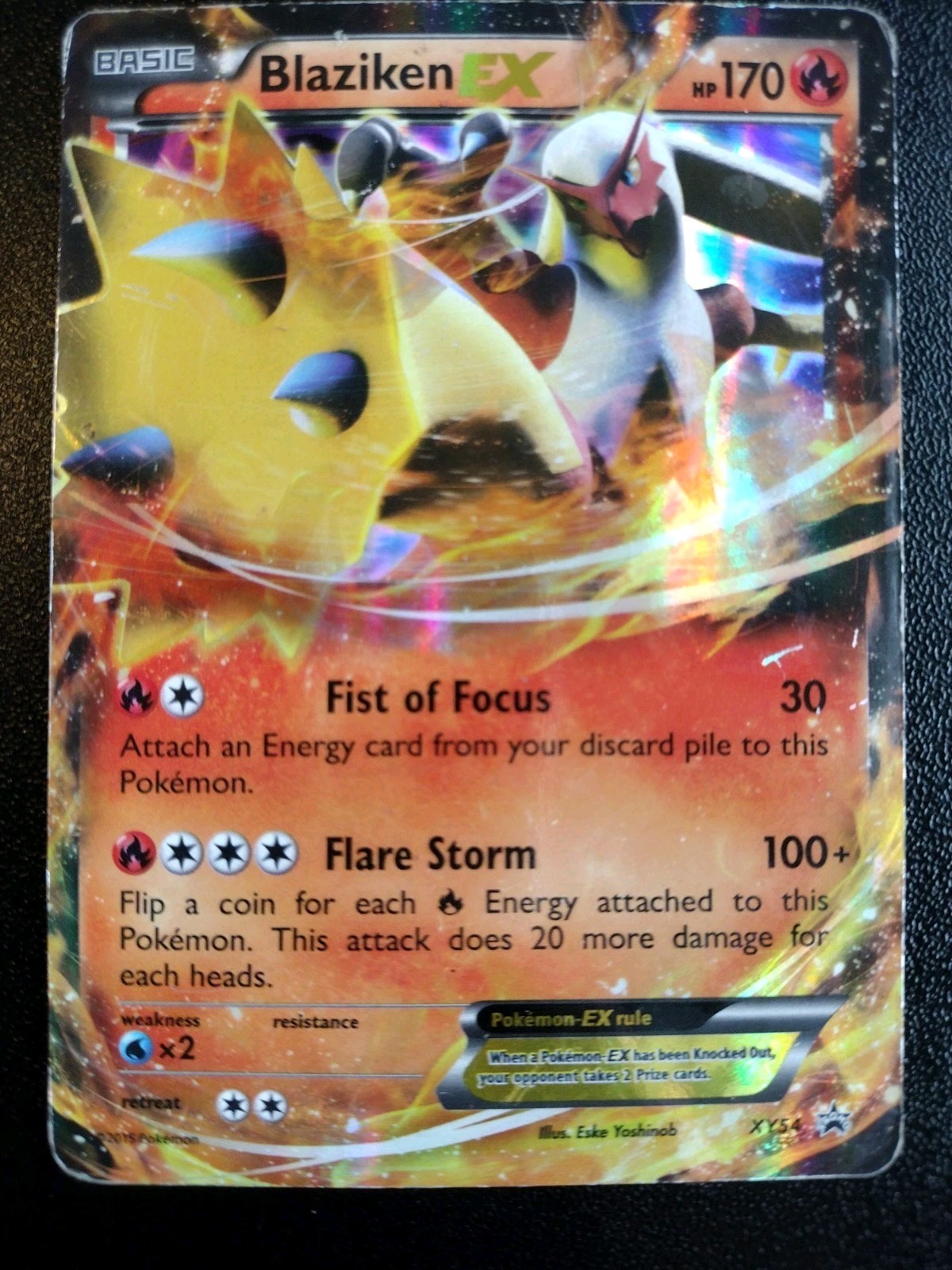 Pokemon TCG Blaziken EX XY54 Black Star Promo Holo Card