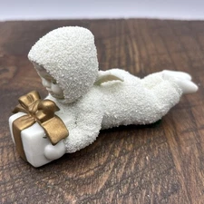 Dept 56 Snowbabies "Overnight Delivery"a wish for snow penguin damaged in globe