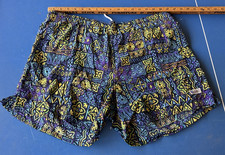 Vintage Sideout Men s Volleyball Shorts Large 90s Tribal Pattern Multi-Color 34