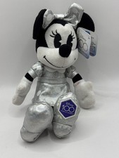 Disney 100 Years Of Wonder Anniversary Silver Minnie Mouse 8" Plush New w/ Tag