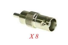 Lot 8 pieces BNC Female to RCA Male adapter, AV adapter