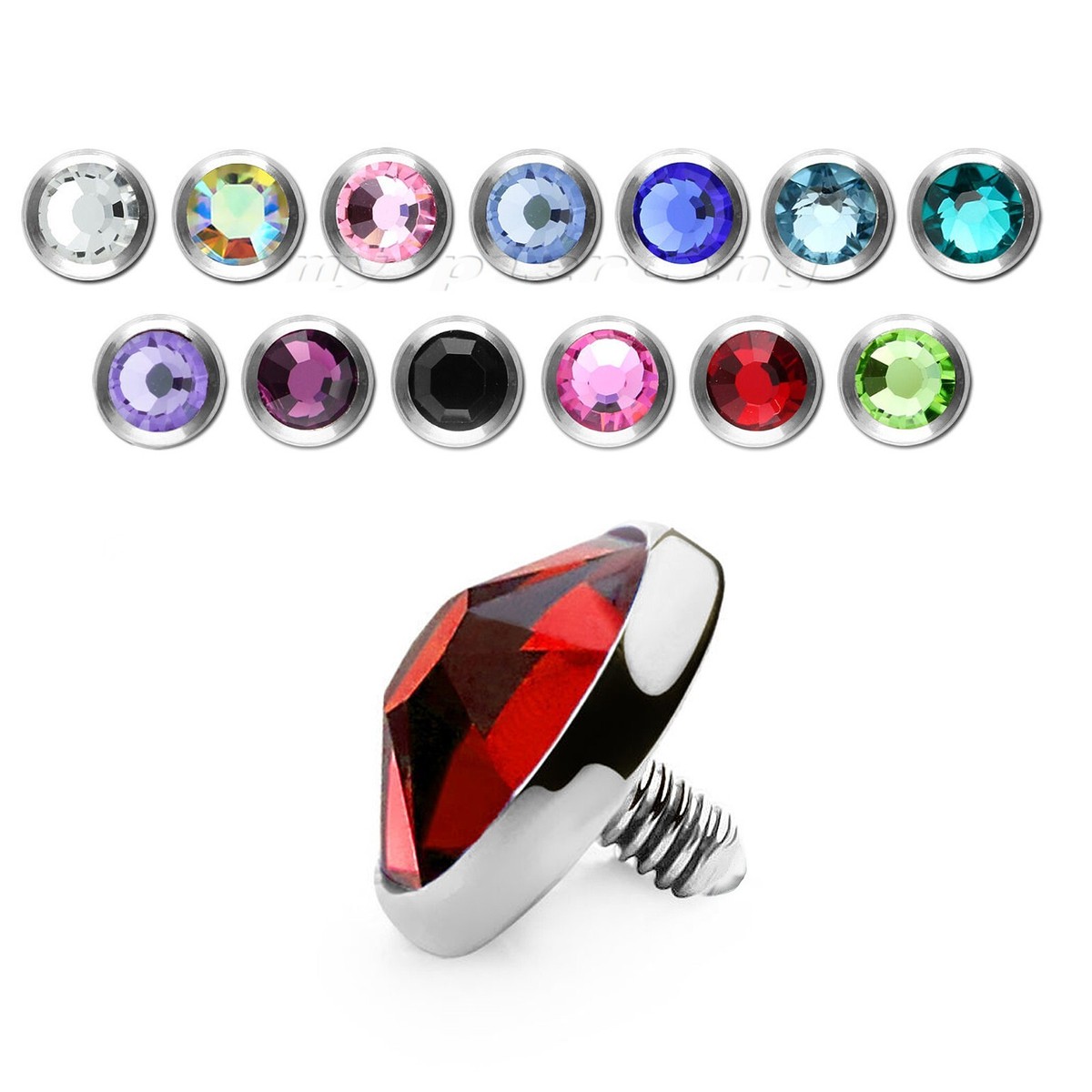 1PC Tanio Microdermico Piercing Medusa Superficie Pircing 3/4/5/7MM Top Skin Diver Filettatura Interna Gemma Estremà Gioielli Per Il Corpo Sexy - Foto 2