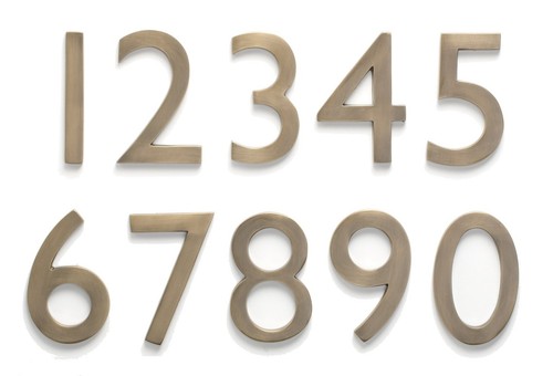 Architectural Mailboxes 3585AB-5 Brass 5-Inch Floating House Number 5, Antiqu... - Picture 2 of 4