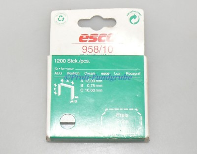 1200 X ESCO TACKERKLAMMER 958/10 AEG LUX ROCAGRAF CASALS BOSTITCH HEFTKLAMMER