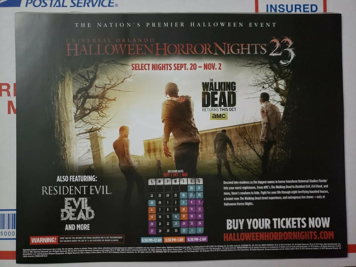Universal Orlando Halloween Horror Nights 2013 HHN23 Event Map IN