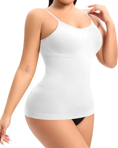 Damen Shapewear Cami mit integriertem BH Bauchkontrolle Shaper Kompression Tank Top - Bild 11 von 27