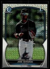 Jose Gerardo 2023 Bowman Chrome Mega Box Mojo Refractor D Card #BCP-195