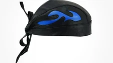 Leather Motorcycle BANDANA Du Doo Rag Flames Style Head Wrap Bikers Skull Cap 04