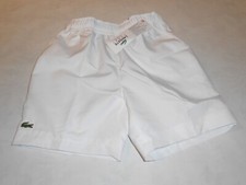 US$70 Authentic LACOSTE Sport Boys TENNIS SHORTS Size 8 ans/years White NWT