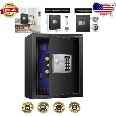 Compact Electronic Key Safe with Sensor Light - Perfect for Hotels & Businesses