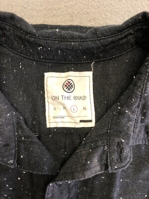 on the byas chemise boutonnée homme grande poche rayée manches courtes