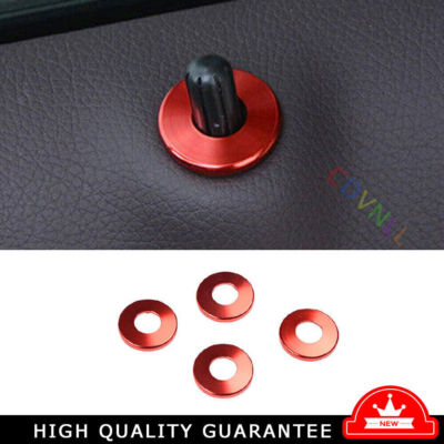 Inner Door Bolt Lock Down Ring Trim For Mercedes-Benz GLC 2016-2022 Red Aluminum