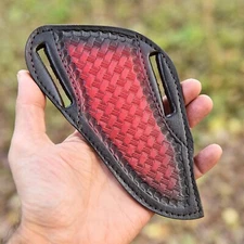 Custom Handmade Fix Blade Leather Knife Sheath two Shade Holster