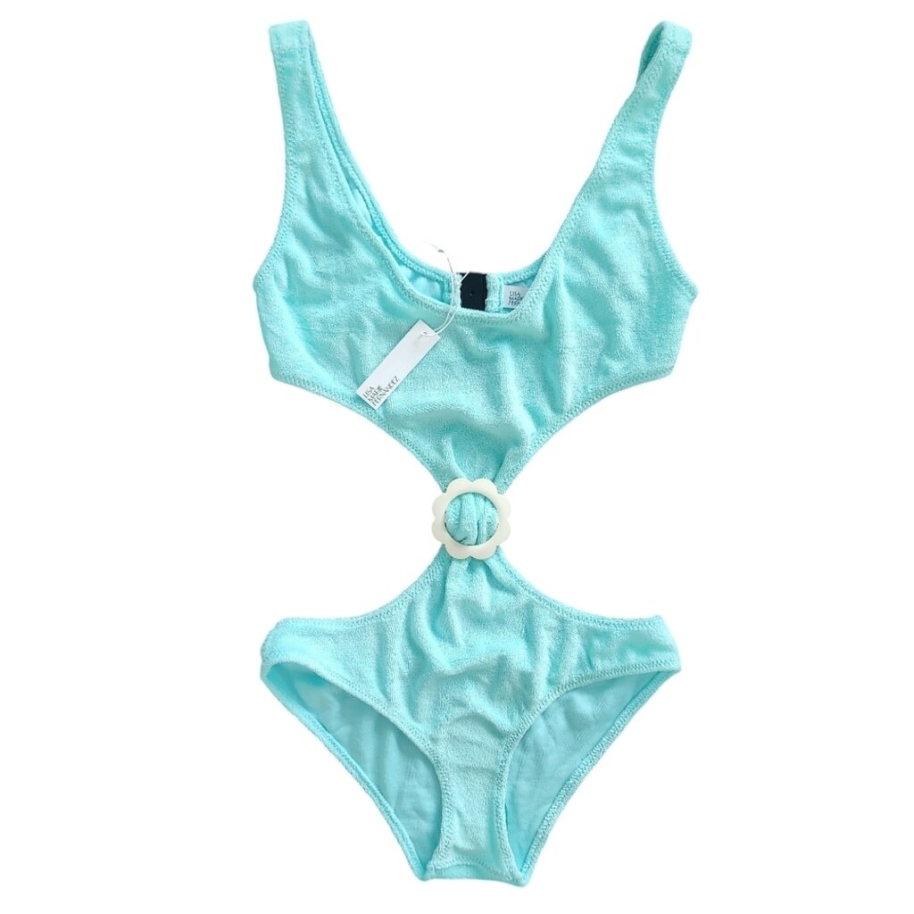 【LISA MARIE FERNANDEZ】stretch-cotton terry swimsuit Lisa Marie Fernandez Stretch - Cotton Terry Swimsuit Blue 4