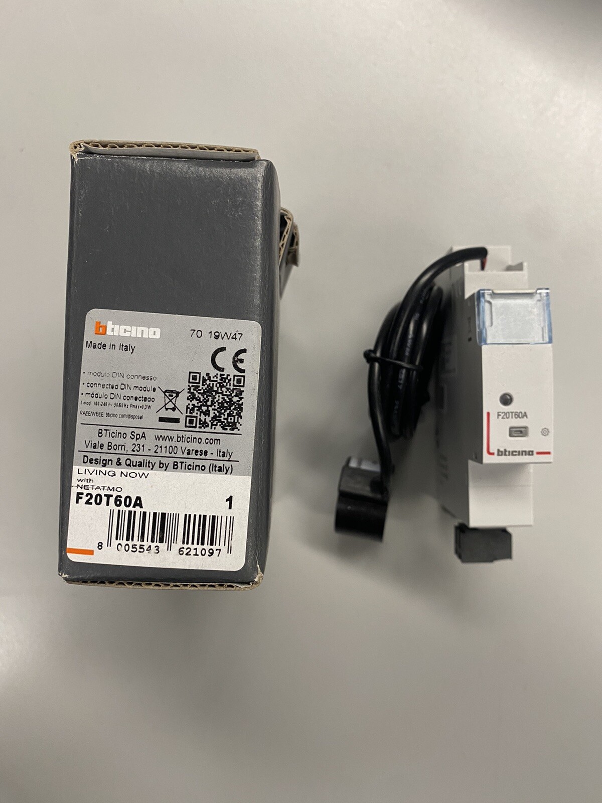 Bticino F20T60A Living Now Modulo DIN Connesso | Controllo Energia Smart