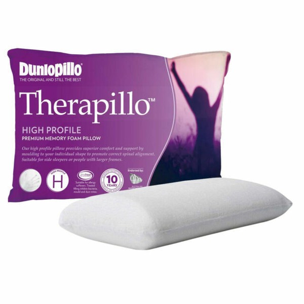 Dunlopillo Therapillo Premium Memory Foam High Profile Pillow White