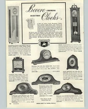 1956 PAPER AD 2 PG Herschede Revere Floor Grandfather Hall Clocks Banjo