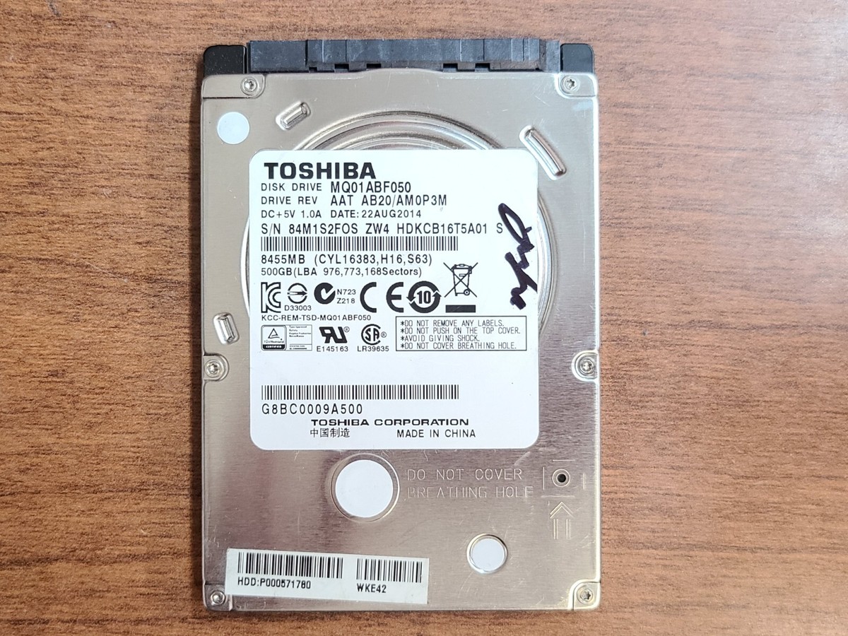 OEM TOSHIBA MQ01ABF050 500GB 5400RPM SATA HDD HARD DRIVE HDKCB16T5A01  P000571780