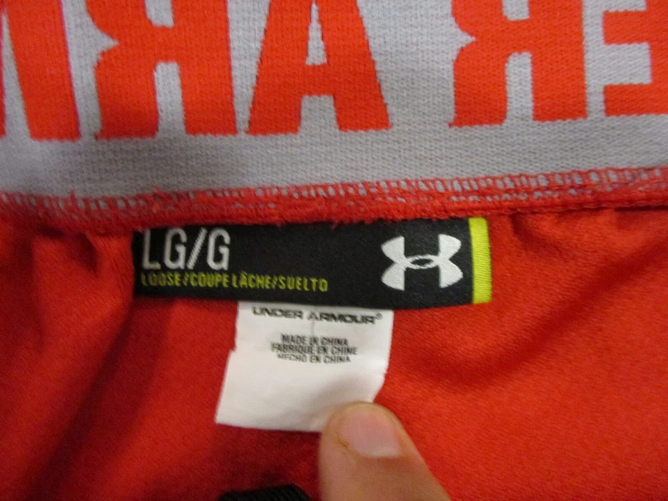 Pantalones deportivos Under Armour para hombre grandes rojos poliéster 28x32 pierna recta cordón Foto 4 de 4