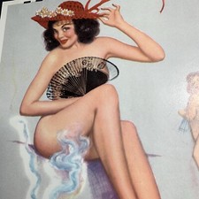 Calendario 1956 signo Thompson pin up fiesta chica un mes descubierto