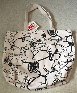 Uniqlo X Kaws X Peanuts Snoopy Black Graphic Print Tote Bag New Limited Sold Out Ebay